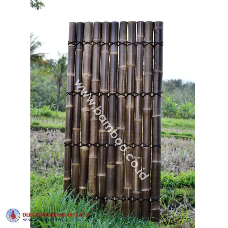 Black Bamboo Half Raft Panel - Bamboo Panels, Bamboo Screen, Bamboo Screens